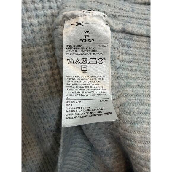 GAP | Womens Wool Blend Knit Pullover Sweater Marled Light Blue- Size XS - Picture 3 of 5